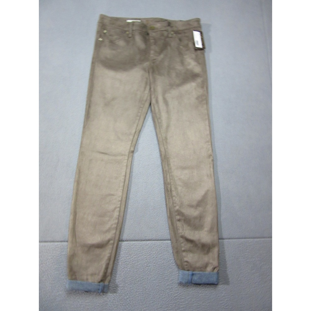 KUT from the Kloth Pants Womens 10 Brown New Mia Toothpick Skinny Faux Suede